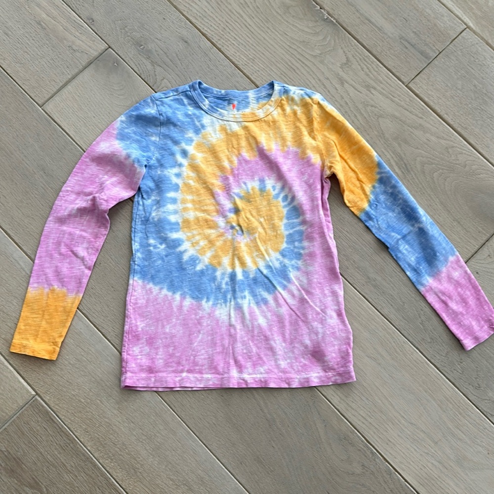 Girls Crewcuts Long Sleeve Tie-Dye Tee Size M